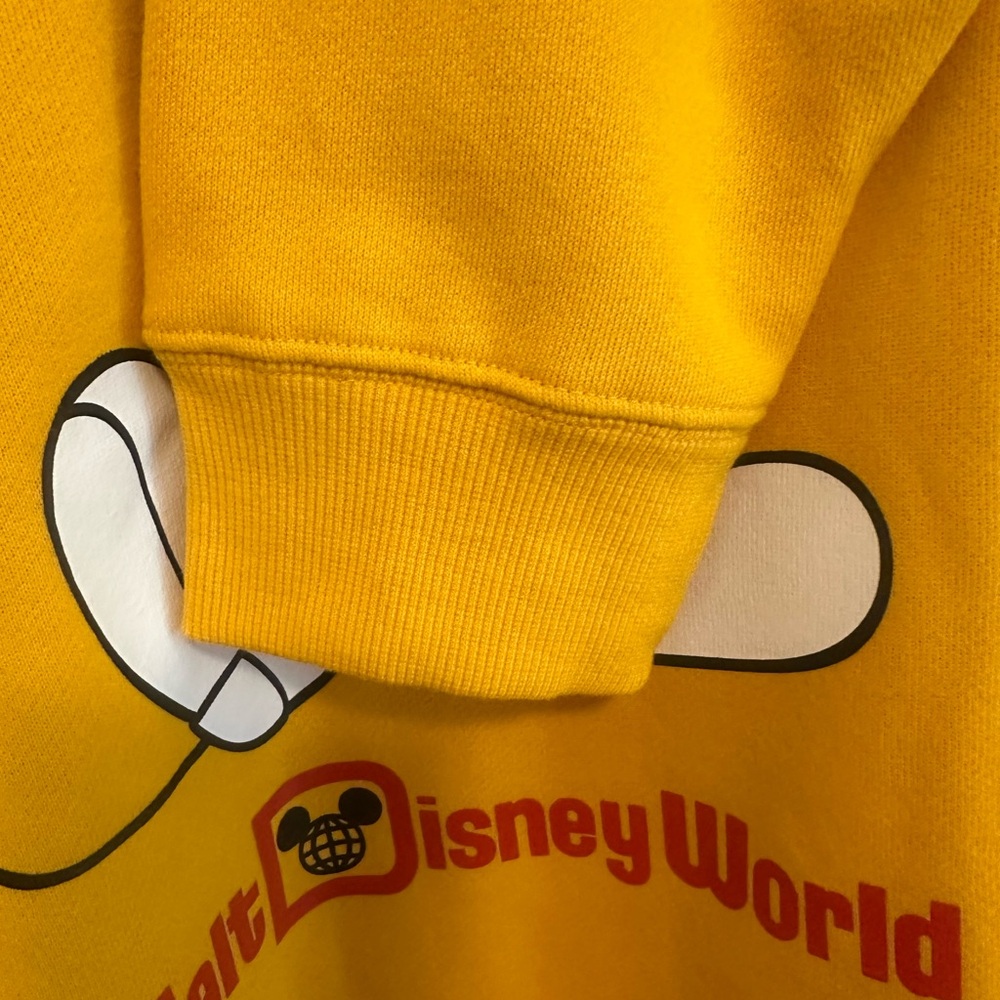 Disney Micky Mouse Crew Neck Sweatshirt Micky Mouse Graphic Yellow Size XXL  NWT - Picture 8 of 9